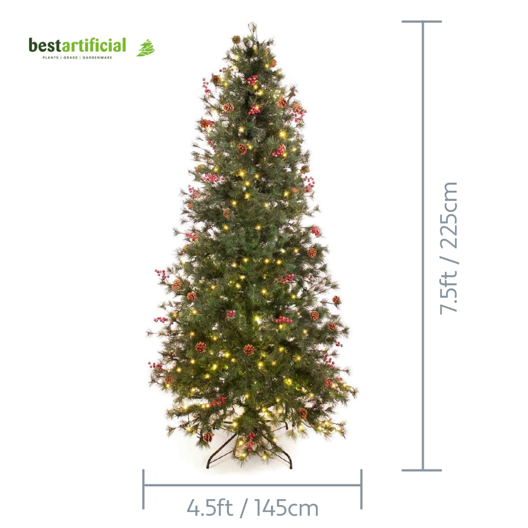 Best Artificial 7.5ft - 225cm Pre Lit Deluxe Decorated Christmas Tree