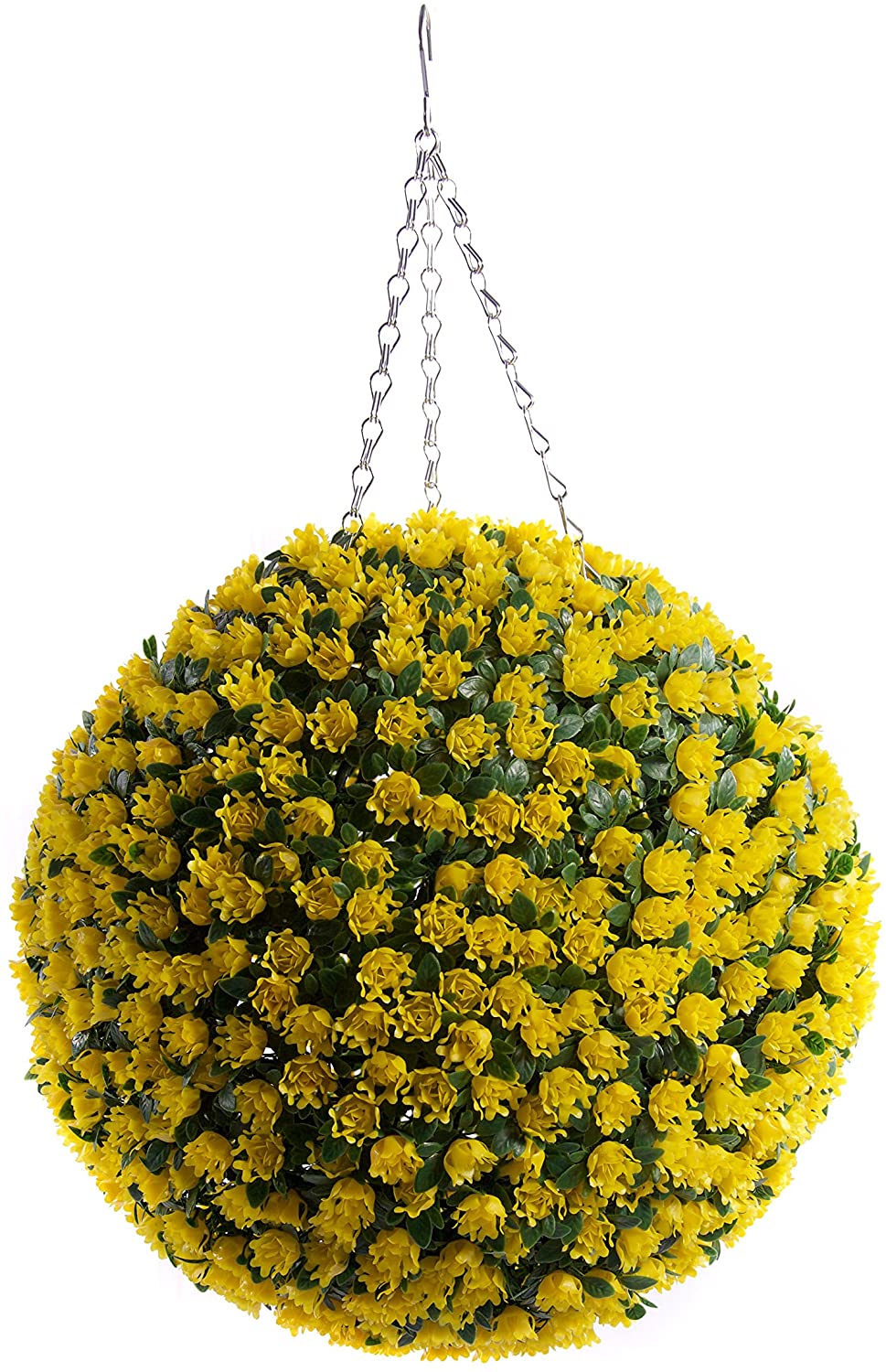 Best Artificial 38cm Yellow Rose Flower Ball
