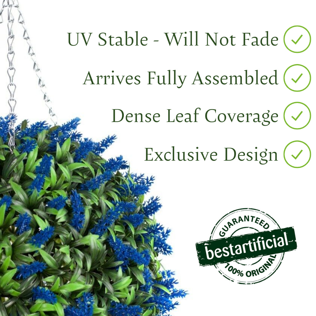 Best Artificial Blue Lush Lavender Flower Ball