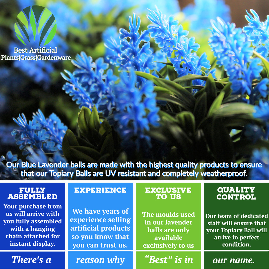 Best Artificial Blue Lush Lavender Flower Ball