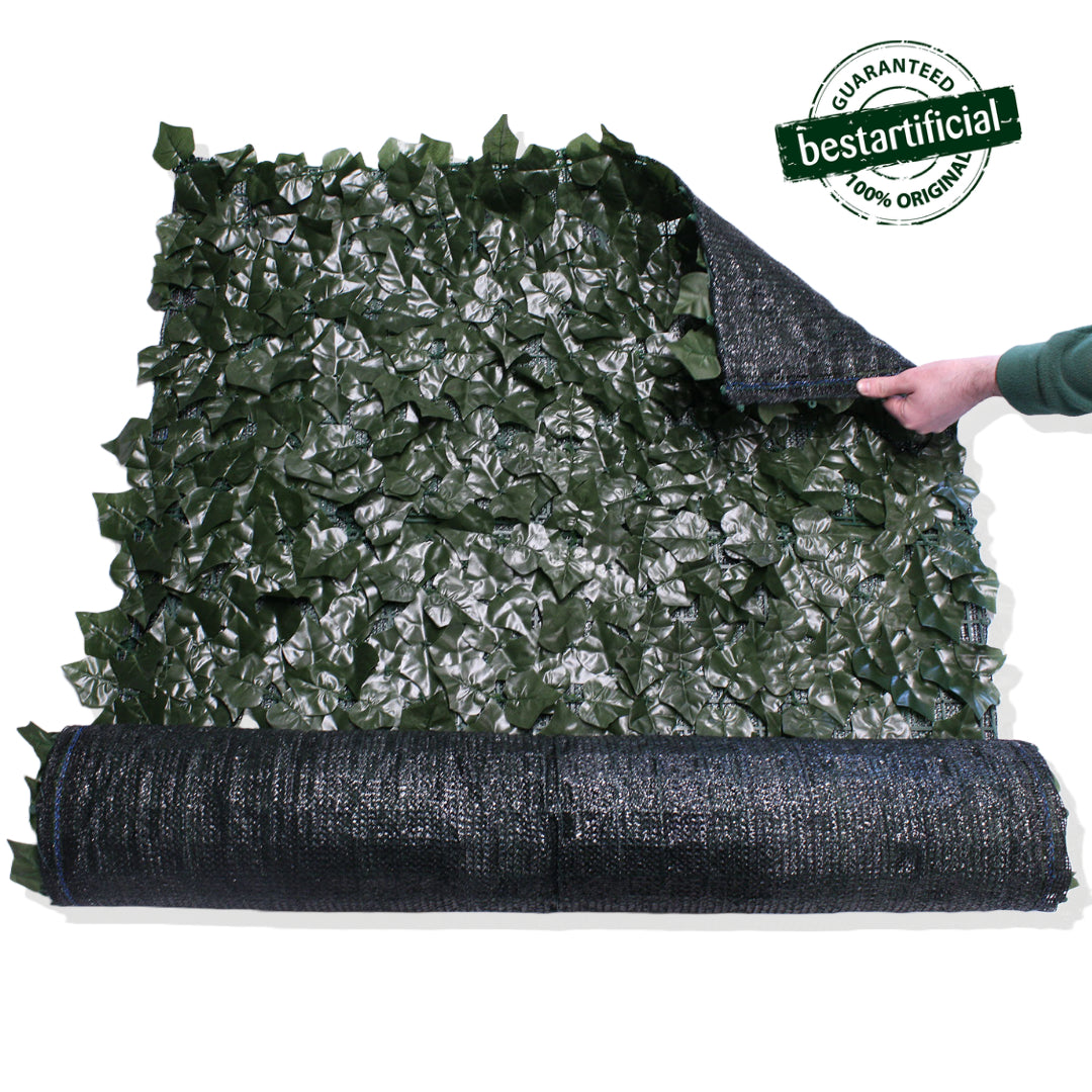 Best Artificial 3m x 1m English Ivy Leaf Screening with Net Privacy Backing