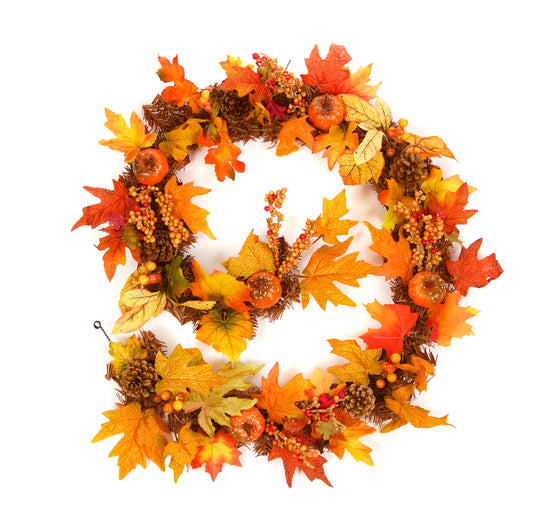Best Artificial 6ft/180cm Autumn Winter Halloween Maple Garland
