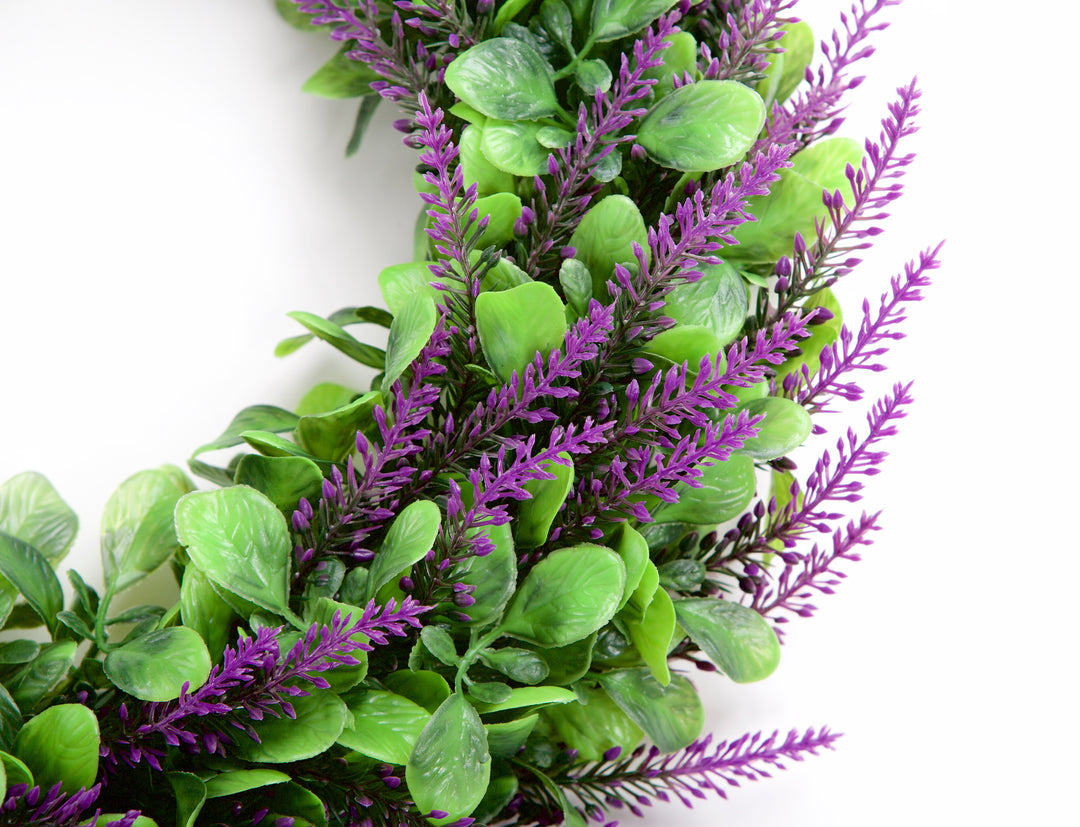 Artificial Purple Lavender Wreath