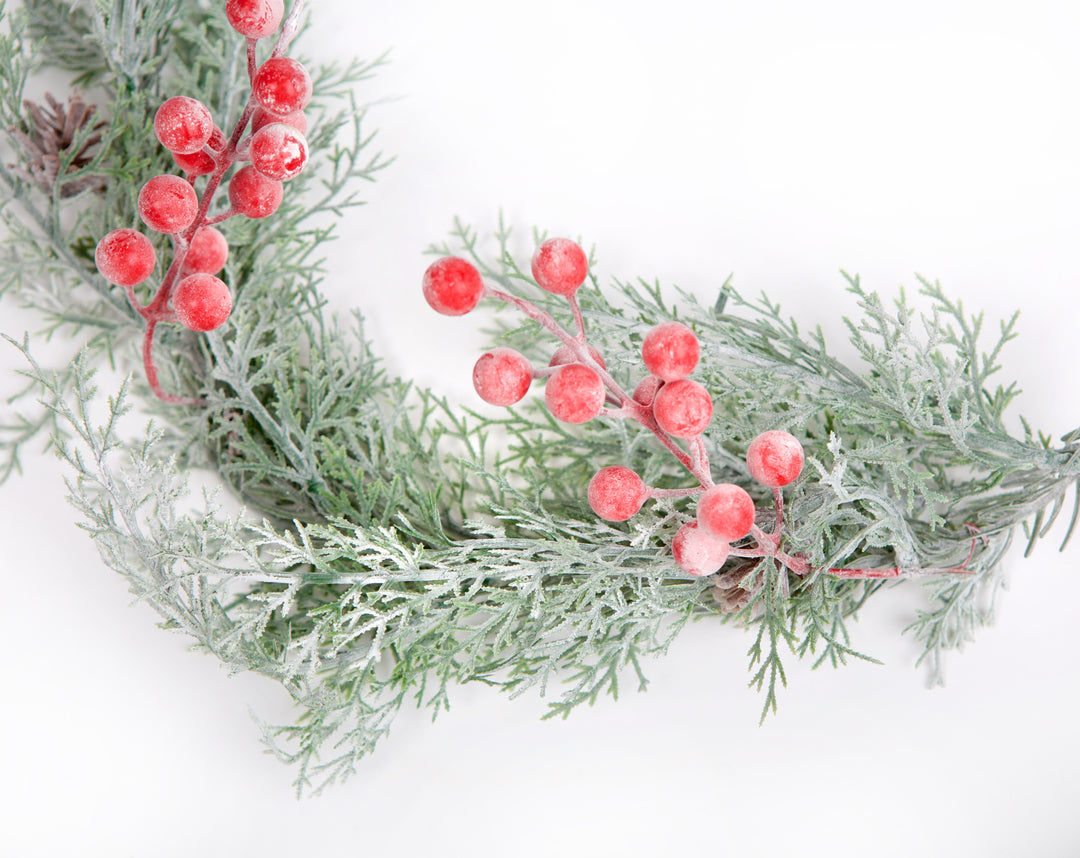 200cm Artificial Frosted Conifer Christmas Garland
