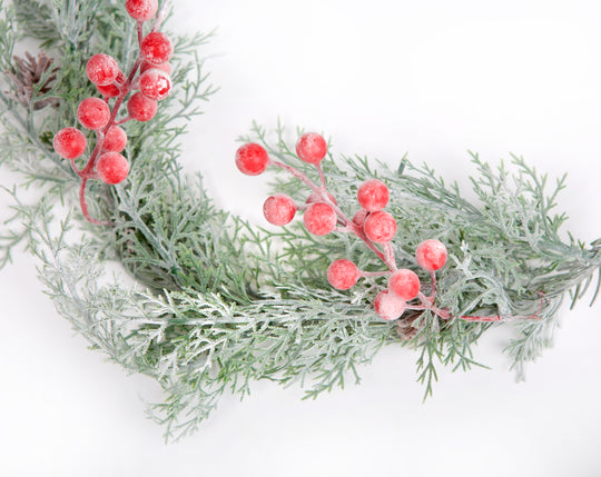 200cm Artificial Frosted Conifer Christmas Garland