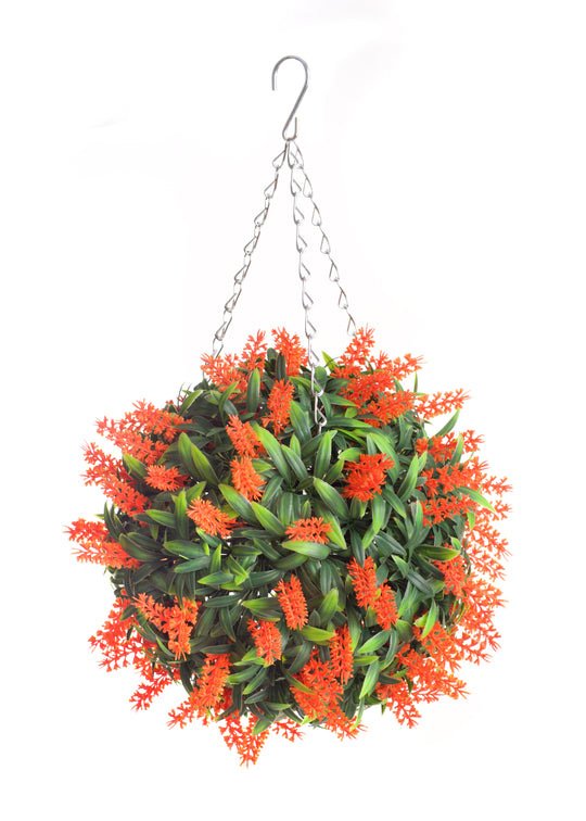 Best Artificial Orange Lush Lavender Flower Ball
