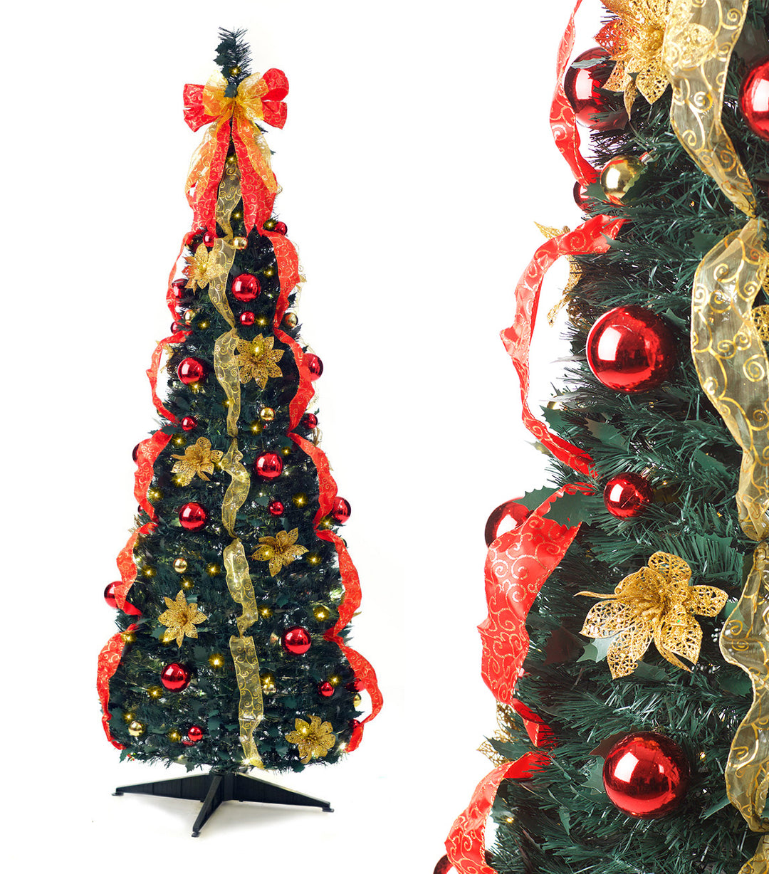 Best Artificial Mains Powered Pop-up 6ft Pre-Decorated Pre-Lit Christmas Trees