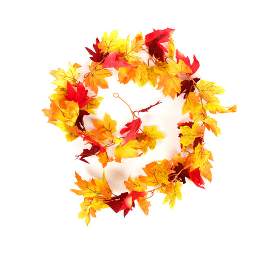 2 Best Artificial 170cm Large Maple Leaf Autumn Garlands