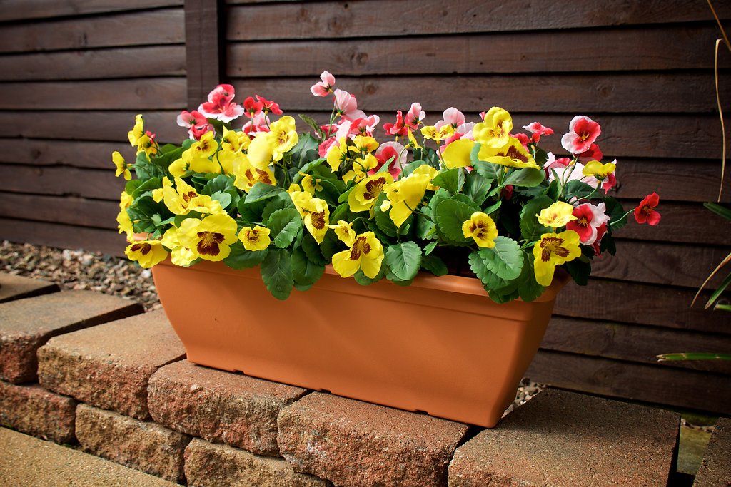Best Artificial 30cm Pansy Plug Plant - Pot Not Included