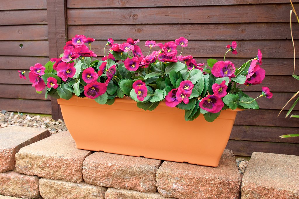 Best Artificial 30cm Pansy Plug Plant - Pot Not Included