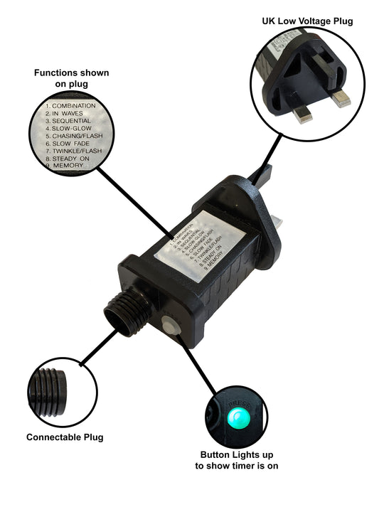 Connectable LED Outdoor Waterproof Cluster String Lights