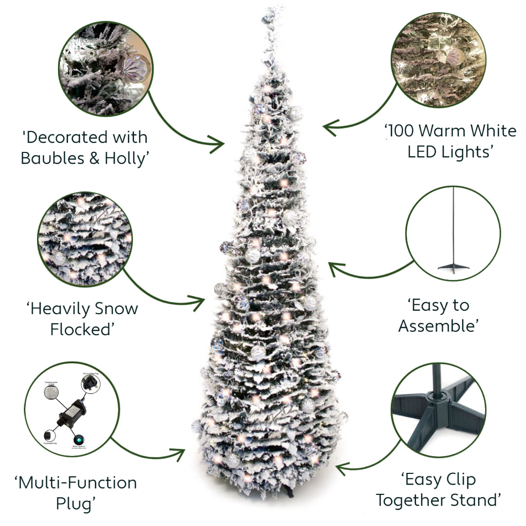 Best Artificial Mains Powered Pop-up 6ft Pre-Decorated Pre-Lit Christmas Trees