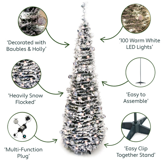 Best Artificial Mains Powered Pop-up 6ft Pre-Decorated Pre-Lit Christmas Trees