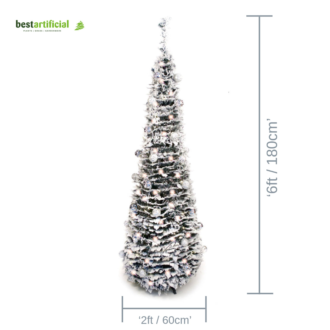 Best Artificial Mains Powered Pop-up 6ft Pre-Decorated Pre-Lit Christmas Trees