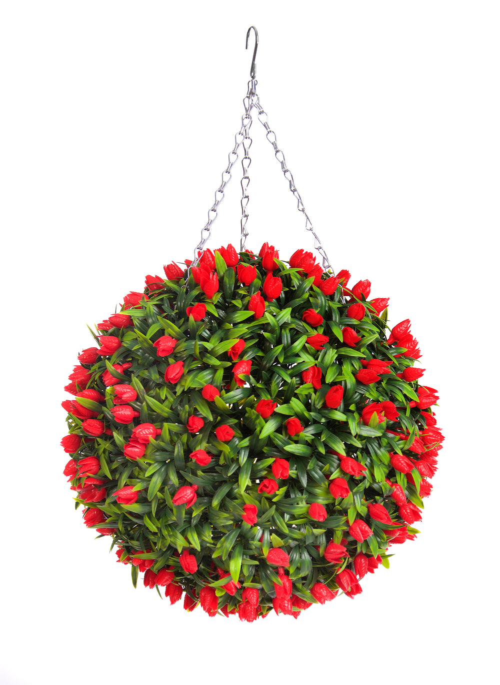Best Artificial Red Tulip Flower Ball - front view