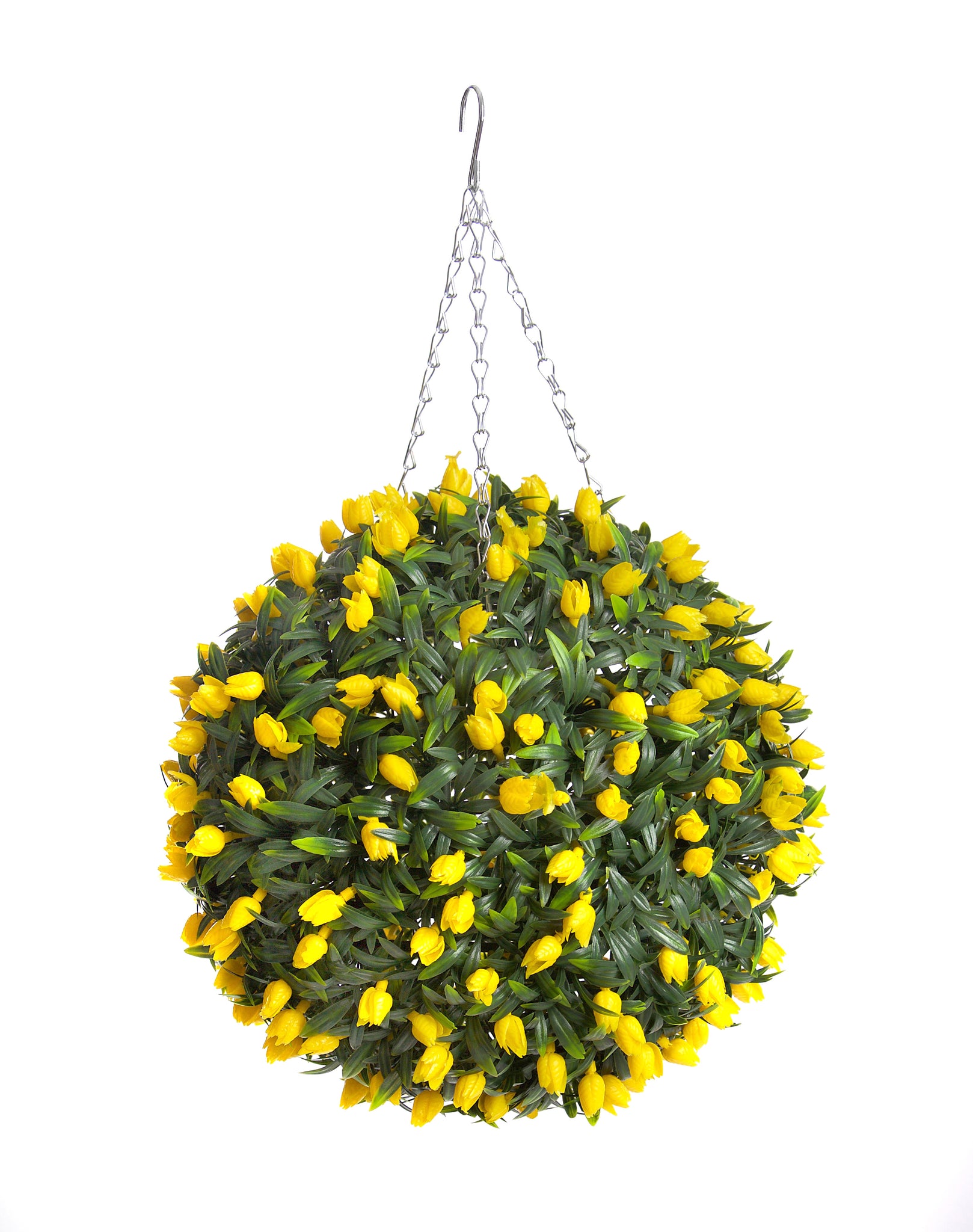 Best Artificial 38cm Yellow Lush Tulip Flower Ball