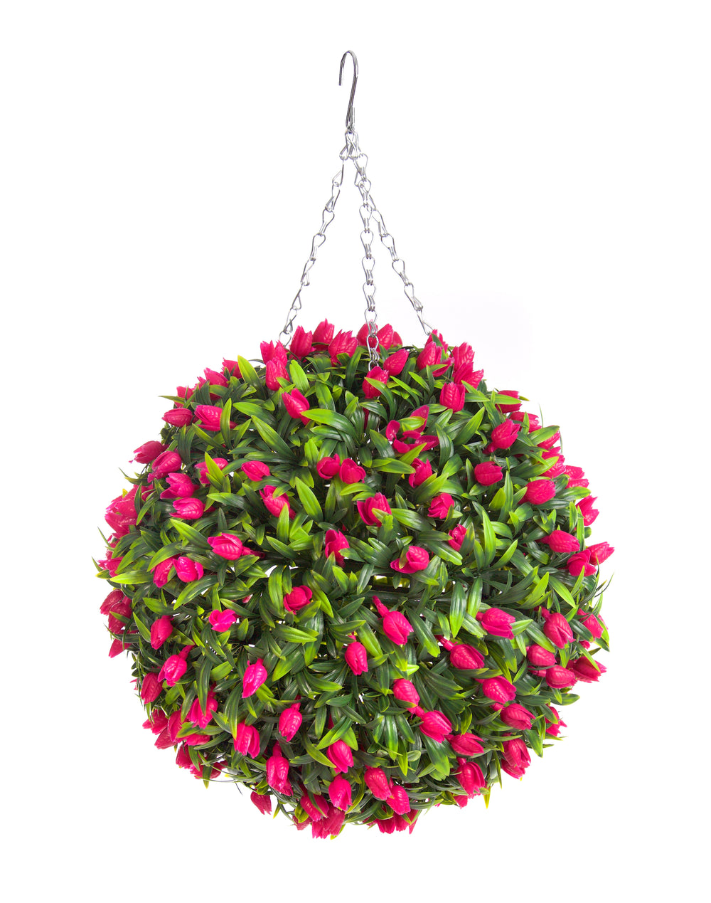 Best Artificial Pink Tulip Flower Ball - front view