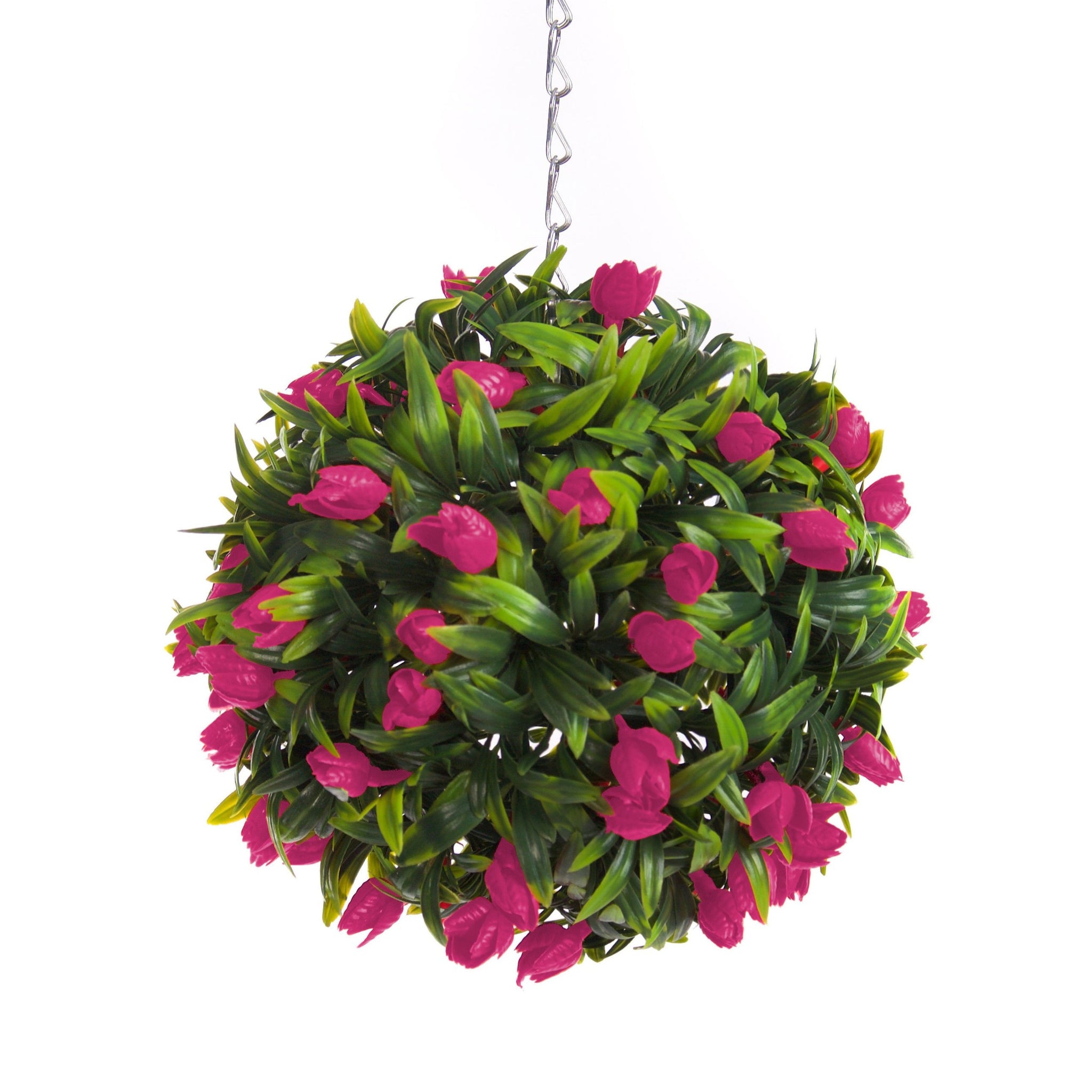 Best Artificial 24cm Pink Lush Tulip Flower Ball