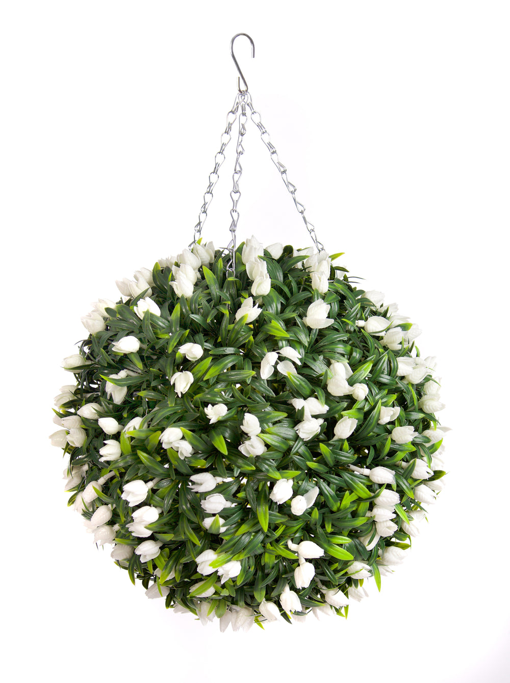Best Artificial White Tulip Flower Ball - front view