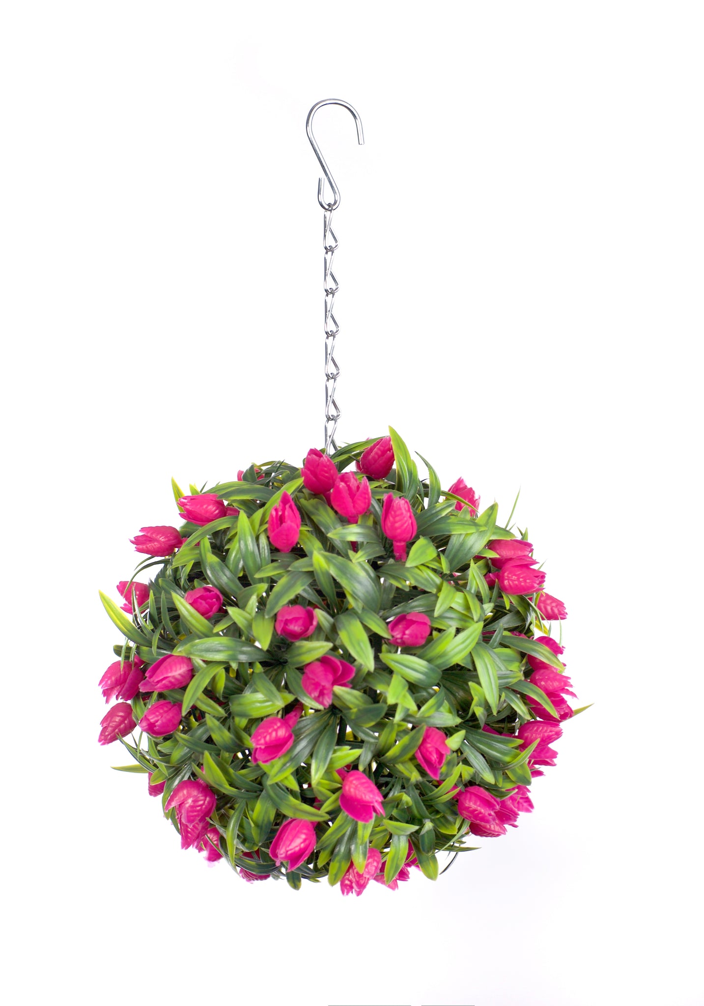 Best Artificial 24cm Pink Lush Tulip Flower Ball