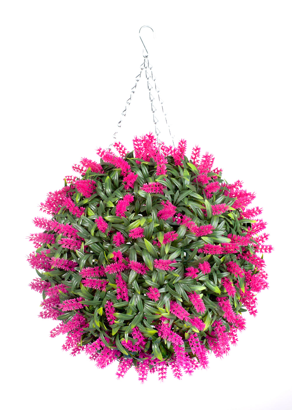 Best Artificial Pink Lush Lavender Flower Ball - front view