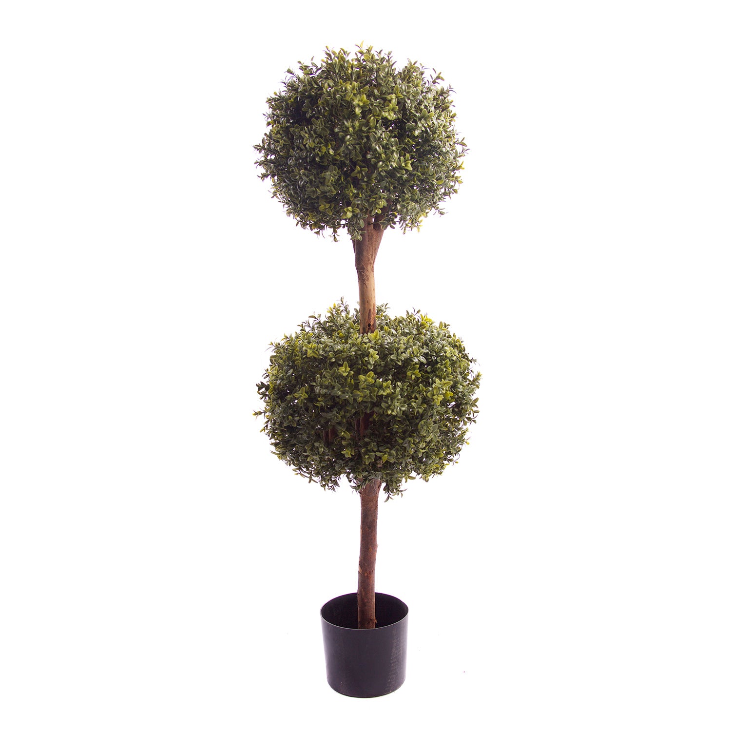 Best Artificial Natural Look 4ft 120cm Boxwood Topiary Double Ball Tree UV Fade Protected