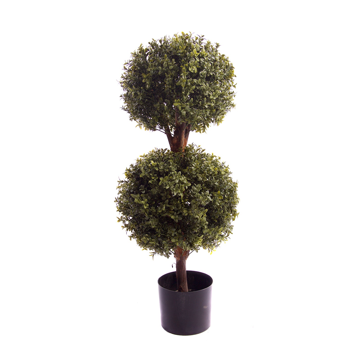 Best Artificial Natural Look 3ft 90cm Boxwood Topiary Double Ball Tree UV Fade Protected
