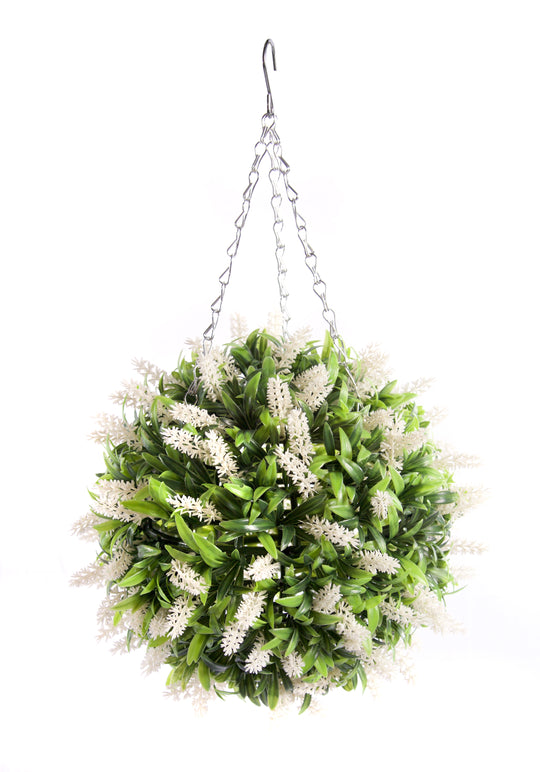 Best Artificial White Lush Lavender Flower Ball