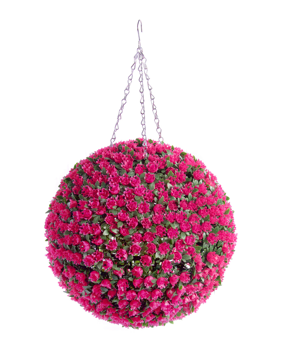 Best Artificial Pink Rose Flower Ball - front view