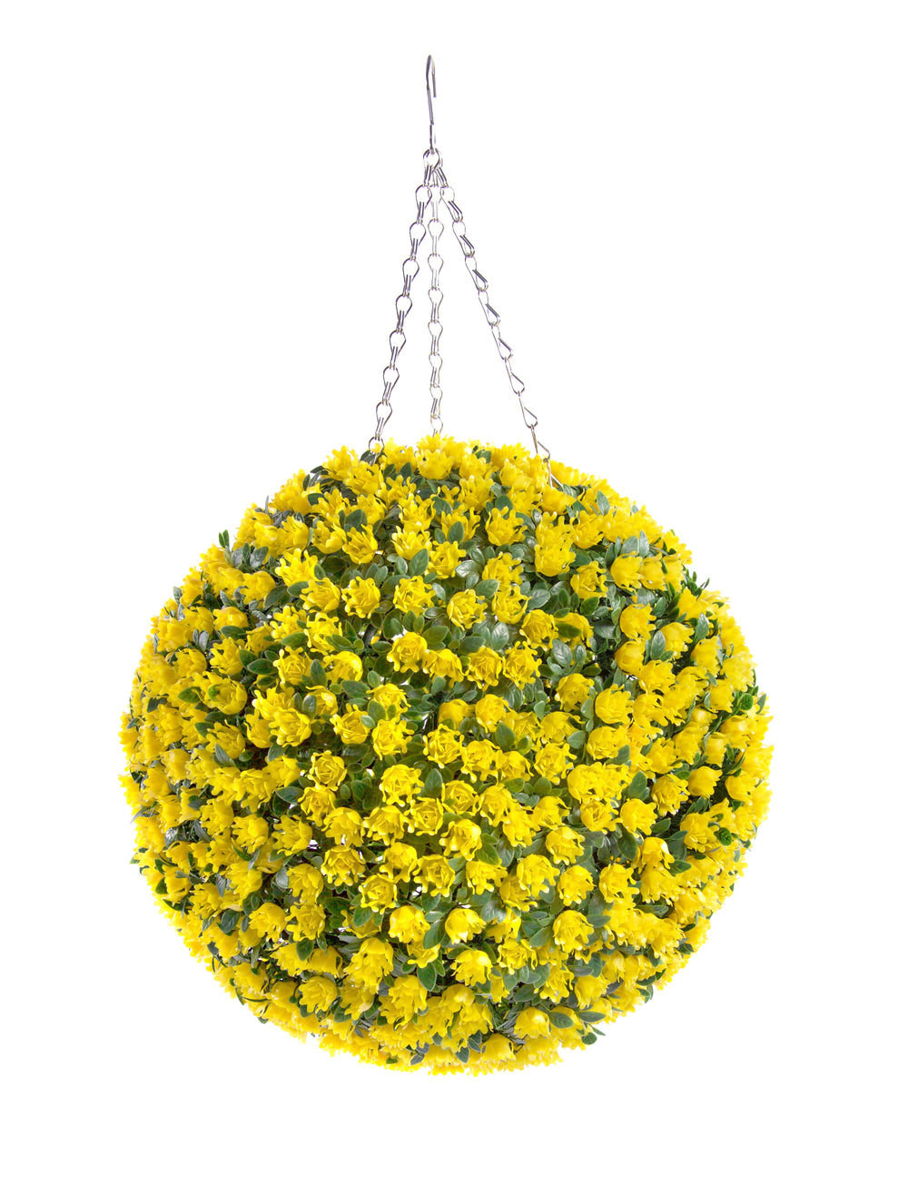 Best Artificial Yellow Rose Flower Ball - front view