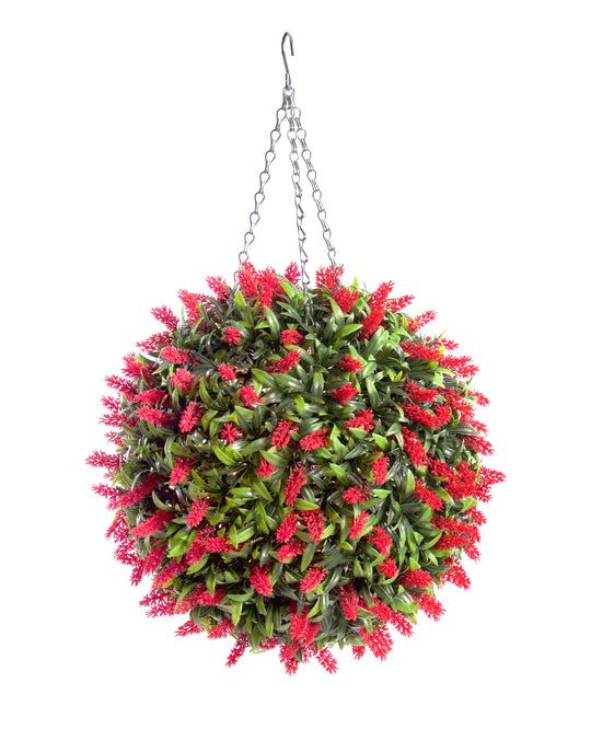 Best Artificial Red Lush Lavender Flower Ball