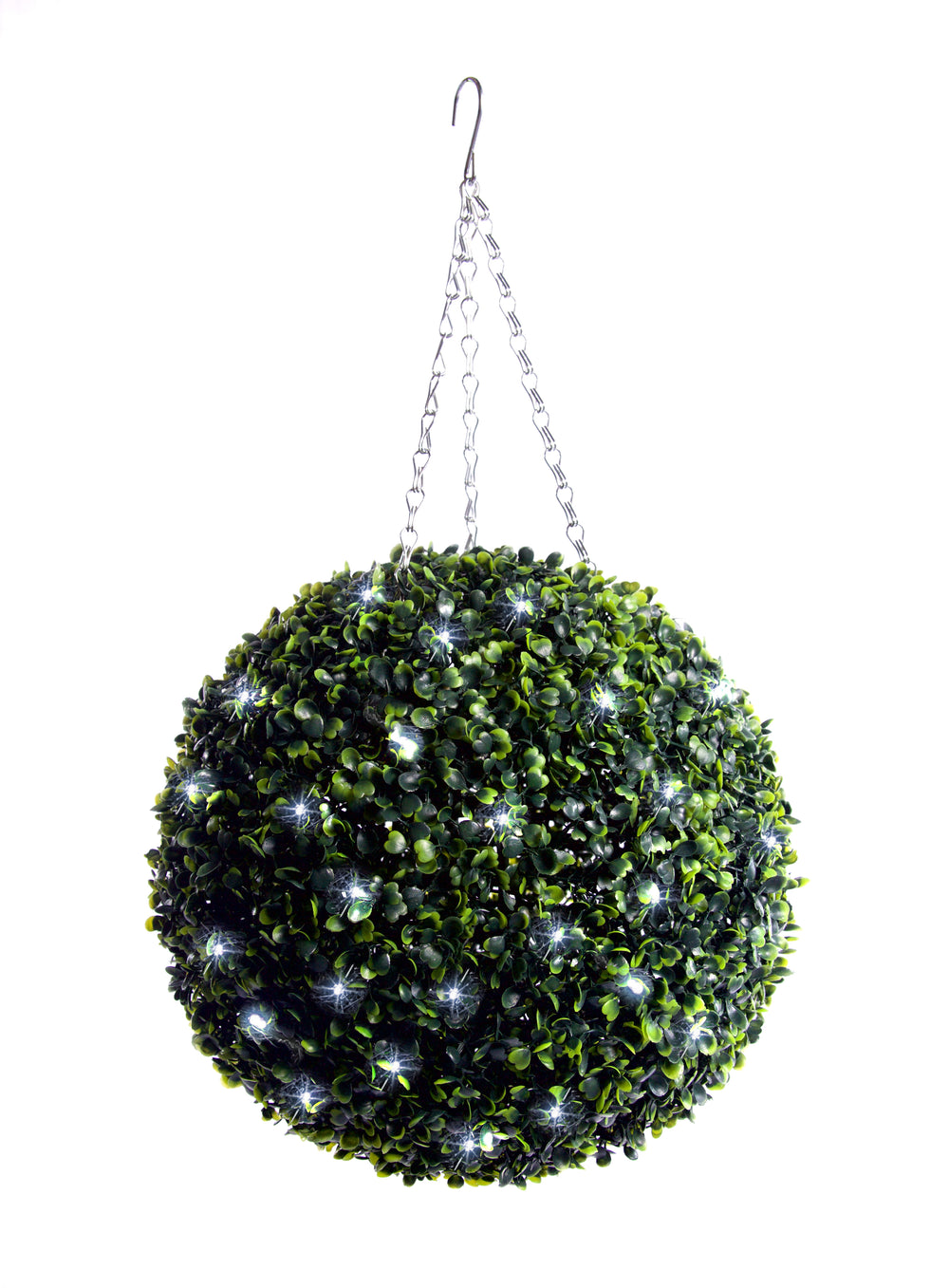 Best Artificial Pre-Lit 36cm Boxwood Topiary Ball - lifestyle display