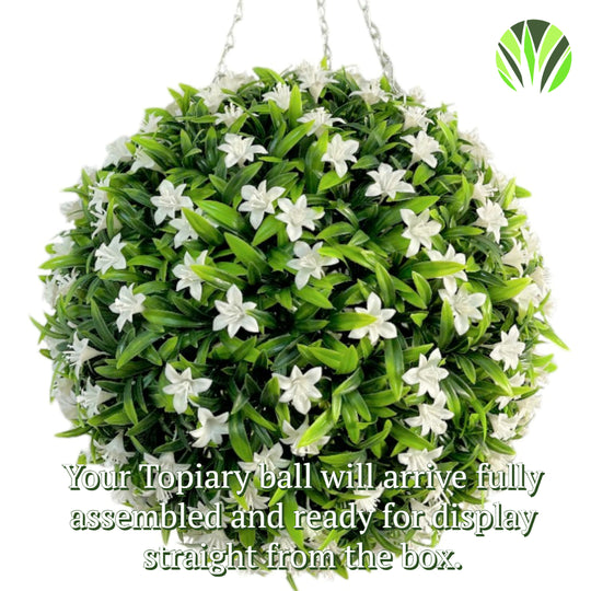 Best Artificial White Lush Lily Flower Ball