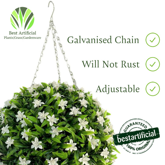Best Artificial White Lush Lily Flower Ball