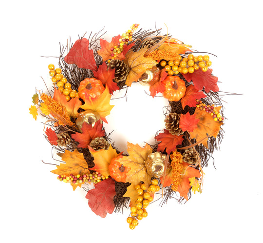 50cm Wicker Autumn Winter Halloween Wreath