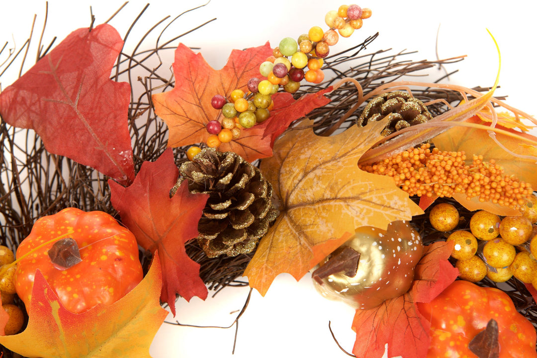 50cm Wicker Autumn Winter Halloween Wreath