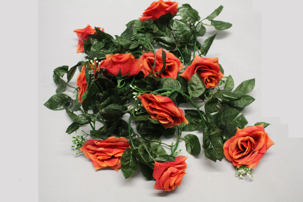 Best Artificial 7ft Champagne Silk Rose Garland