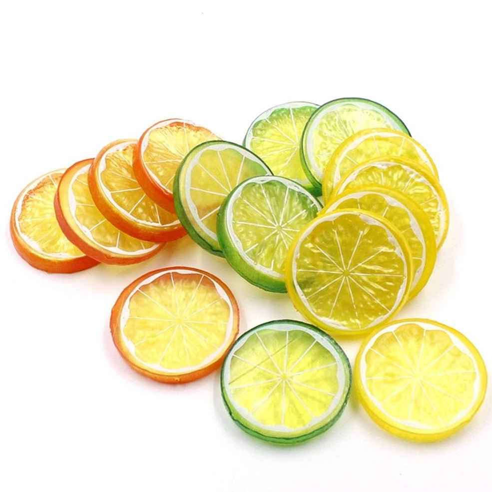 15 Best Artificial Fruit Slices Orange, Lemon, Lime - front view