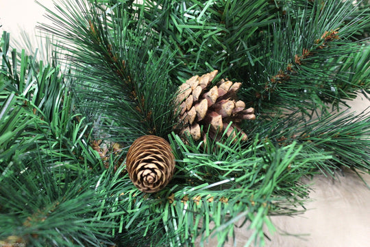 Best Artificial 6ft-9ft-12ft Colorado Pine Christmas Garland with Pine Cones - Optional Lights