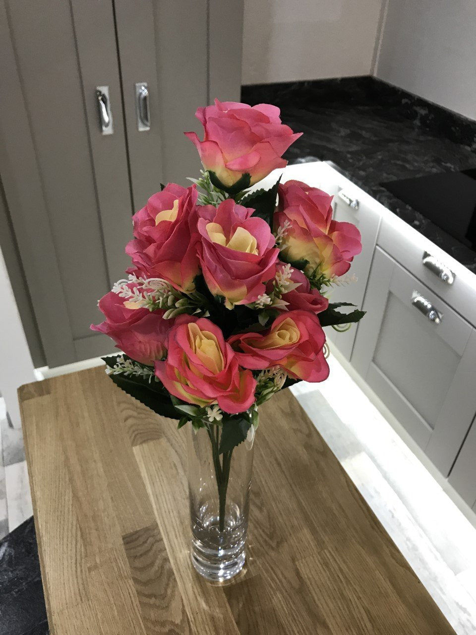 Best Artificial 9 - 12 Head Rose Spray