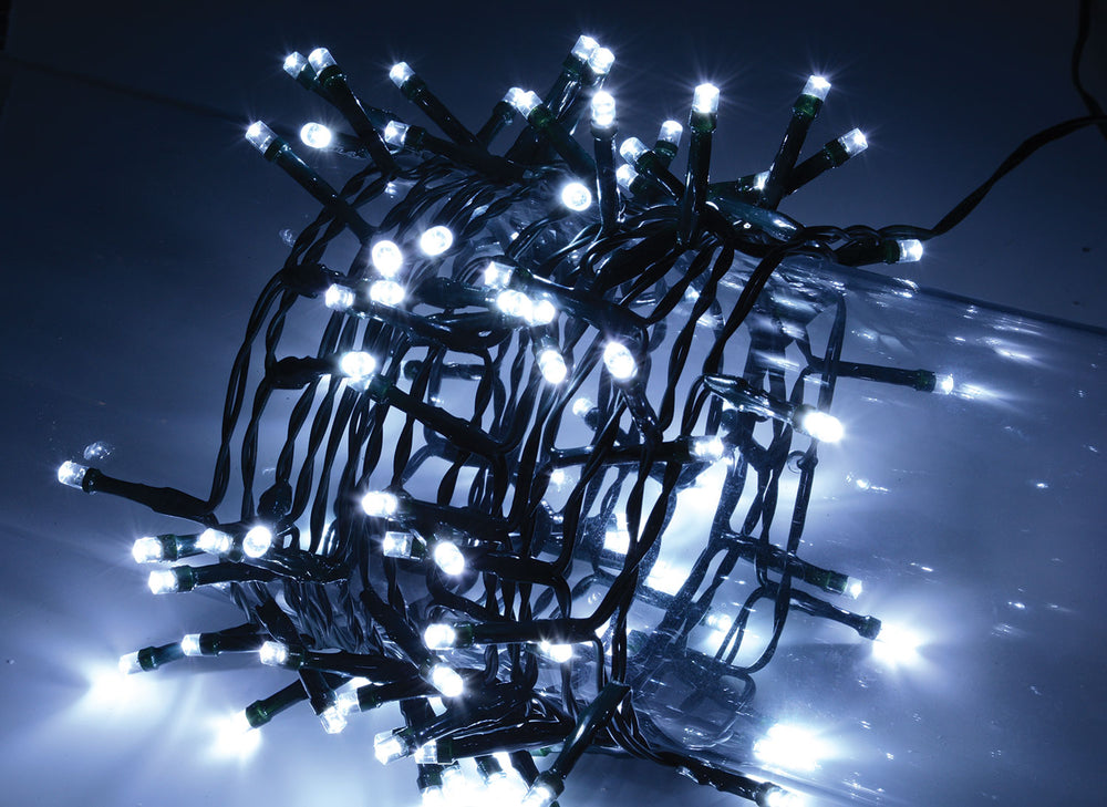 Connectable Outdoor Waterproof LED String Lights - styled setting