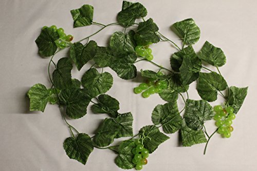 Best Artificial 180cm 6ft Ivy Green Grape Garland