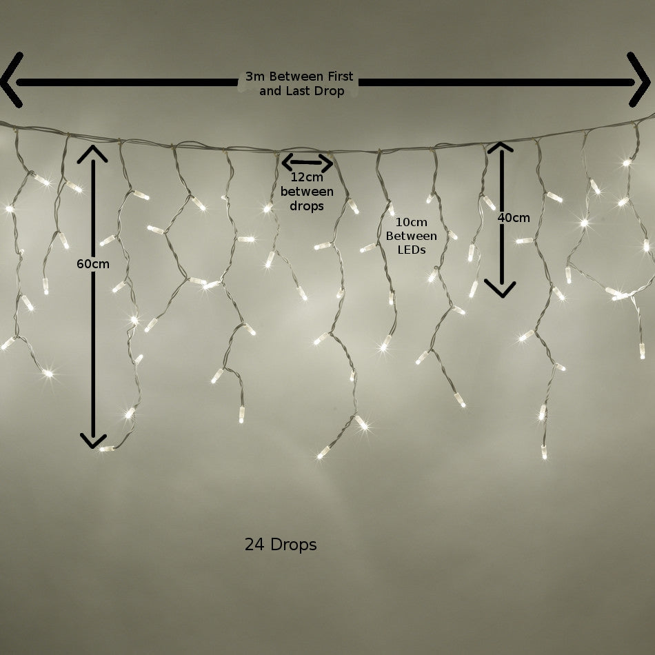 100 LED Outdoor Icicle String Lights