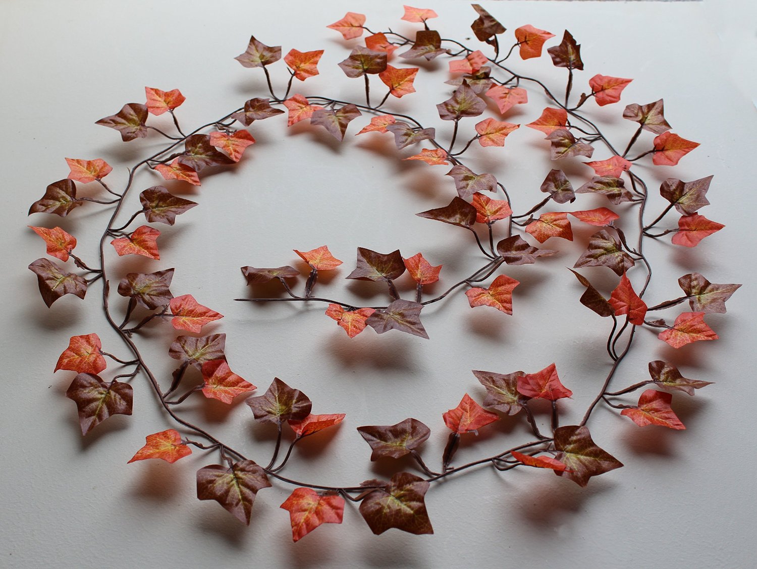 Best Artificial 7ft - 210cm Two Tone Autumn English Ivy Garland - IL15
