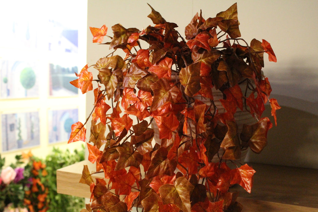 Best Artificial 100cm Two Tone Autumn English Trailing Ivy Garland - TI15