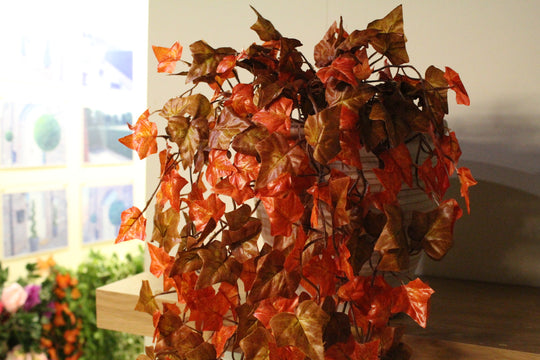 Best Artificial 100cm Two Tone Autumn English Trailing Ivy Garland - TI15