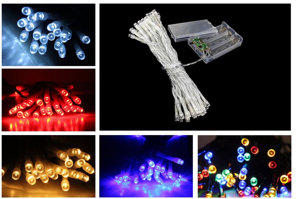40 LED Indoor Battery String Lights 4M Length Party Fairy Christmas - front view