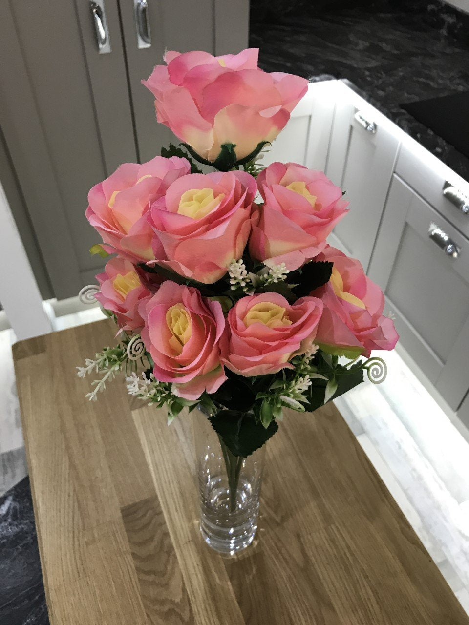 Best Artificial 9 - 12 Head Rose Spray