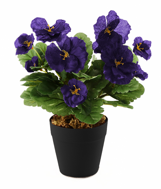 Best Artificial 30cm Pansy Plug Plant - Pot Not Included