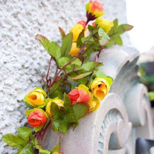 Best Artificial 7ft Silk Mini Rose Garland